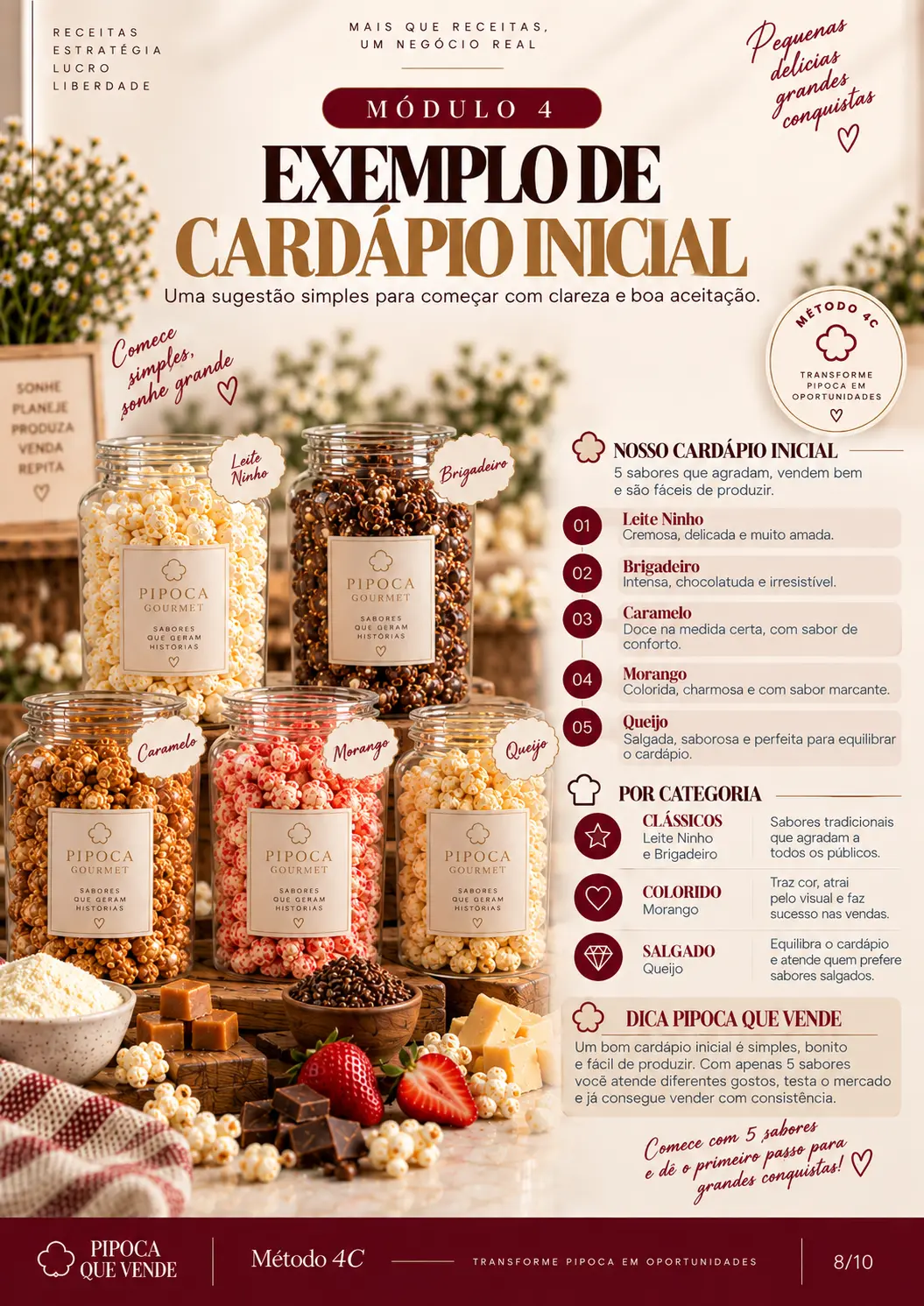 Página do cardápio inicial